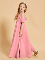 Off-the-Shoulder Bridesmaid Gown for Juniors Flamingo