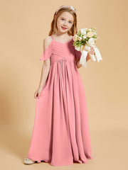 Off-the-Shoulder Bridesmaid Gown for Juniors Flamingo