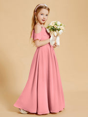 Off-the-Shoulder Bridesmaid Gown for Juniors Flamingo