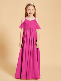 Off-the-Shoulder Bridesmaid Gown for Juniors Fuchsia