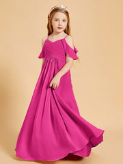 Off-the-Shoulder Bridesmaid Gown for Juniors Fuchsia