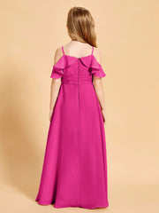 Off-the-Shoulder Bridesmaid Gown for Juniors Fuchsia