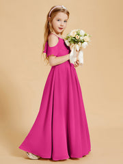 Off-the-Shoulder Bridesmaid Gown for Juniors Fuchsia