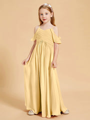 Off-the-Shoulder Bridesmaid Gown for Juniors Gold