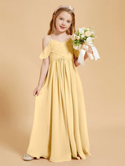 Off-the-Shoulder Bridesmaid Gown for Juniors Gold