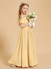 Off-the-Shoulder Bridesmaid Gown for Juniors Gold