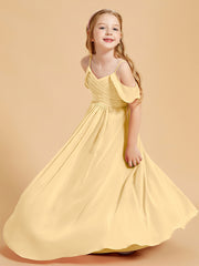 Off-the-Shoulder Bridesmaid Gown for Juniors Gold