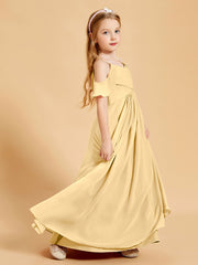 Off-the-Shoulder Bridesmaid Gown for Juniors Gold