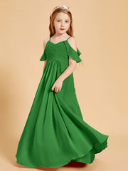 Off-the-Shoulder Bridesmaid Gown for Juniors Green