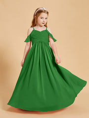 Off-the-Shoulder Bridesmaid Gown for Juniors Green