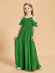 Off-the-Shoulder Bridesmaid Gown for Juniors Green