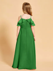 Off-the-Shoulder Bridesmaid Gown for Juniors Green