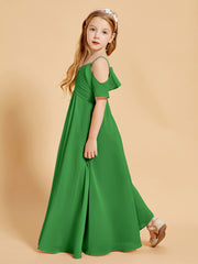 Off-the-Shoulder Bridesmaid Gown for Juniors Green