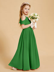 Off-the-Shoulder Bridesmaid Gown for Juniors Green