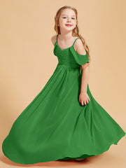 Off-the-Shoulder Bridesmaid Gown for Juniors Green