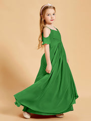 Off-the-Shoulder Bridesmaid Gown for Juniors Green
