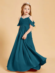 Off-the-Shoulder Bridesmaid Gown for Juniors Ink Blue
