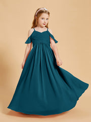 Off-the-Shoulder Bridesmaid Gown for Juniors Ink Blue