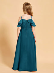 Off-the-Shoulder Bridesmaid Gown for Juniors Ink Blue