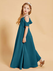 Off-the-Shoulder Bridesmaid Gown for Juniors Ink Blue