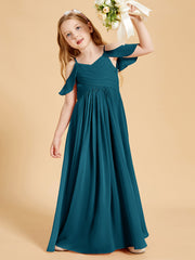 Off-the-Shoulder Bridesmaid Gown for Juniors Ink Blue