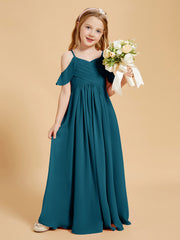 Off-the-Shoulder Bridesmaid Gown for Juniors Ink Blue