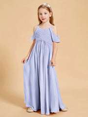 Off-the-Shoulder Bridesmaid Gown for Juniors Lavender