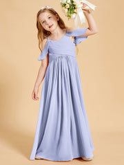 Off-the-Shoulder Bridesmaid Gown for Juniors Lavender