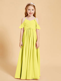 Off-the-Shoulder Bridesmaid Gown for Juniors Lemon