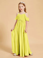 Off-the-Shoulder Bridesmaid Gown for Juniors Lemon