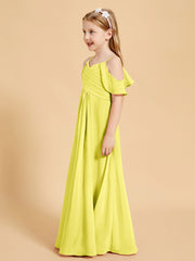 Off-the-Shoulder Bridesmaid Gown for Juniors Lemon
