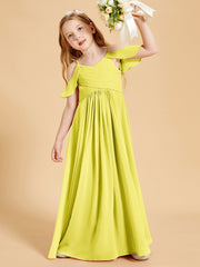 Off-the-Shoulder Bridesmaid Gown for Juniors Lemon