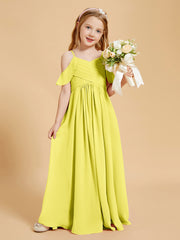 Off-the-Shoulder Bridesmaid Gown for Juniors Lemon