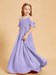 Off-the-Shoulder Bridesmaid Gown for Juniors Lilac