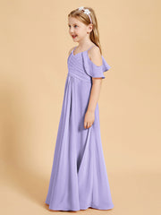 Off-the-Shoulder Bridesmaid Gown for Juniors Lilac