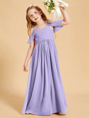 Off-the-Shoulder Bridesmaid Gown for Juniors Lilac