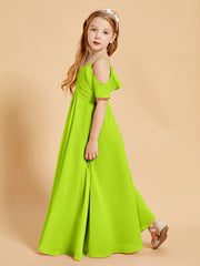 Off-the-Shoulder Bridesmaid Gown for Juniors Lime Green