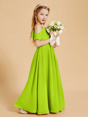Off-the-Shoulder Bridesmaid Gown for Juniors Lime Green