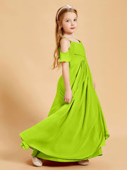 Off-the-Shoulder Bridesmaid Gown for Juniors Lime Green