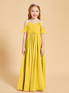 Off-the-Shoulder Bridesmaid Gown for Juniors Marigold