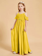 Off-the-Shoulder Bridesmaid Gown for Juniors Marigold
