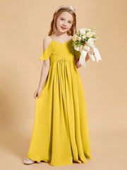 Off-the-Shoulder Bridesmaid Gown for Juniors Marigold