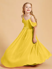 Off-the-Shoulder Bridesmaid Gown for Juniors Marigold