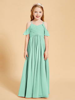 Off-the-Shoulder Bridesmaid Gown for Juniors Mint Green