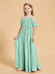 Off-the-Shoulder Bridesmaid Gown for Juniors Mint Green