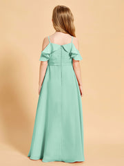Off-the-Shoulder Bridesmaid Gown for Juniors Mint Green