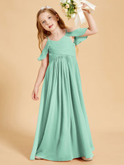 Off-the-Shoulder Bridesmaid Gown for Juniors Mint Green