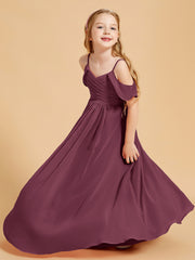 Off-the-Shoulder Bridesmaid Gown for Juniors Mulberry