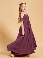 Off-the-Shoulder Bridesmaid Gown for Juniors Mulberry
