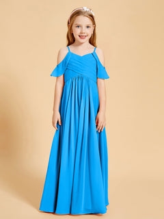 Off-the-Shoulder Bridesmaid Gown for Juniors Ocean Blue